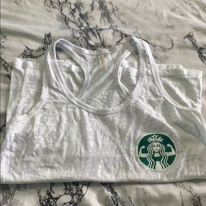 White workout tank